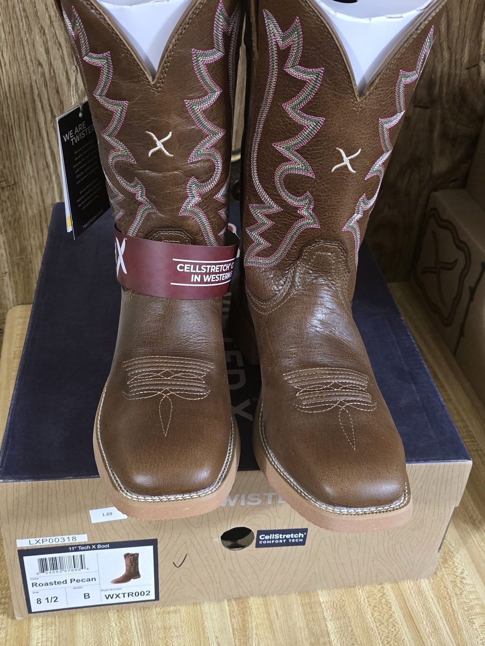 Twisted X 8 1/2 B Roasted Pecan Women’s Heeled Western Cowboy / Cowgirl Boots